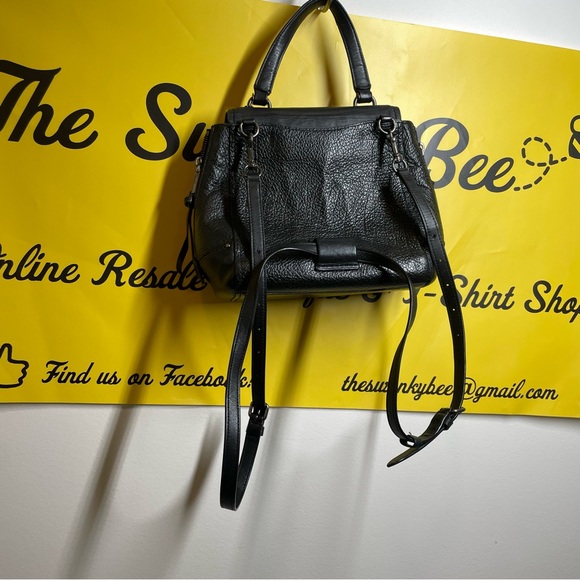 Coach Faye Convertible Pebbled Leather Backpack - Picture 13 of 16